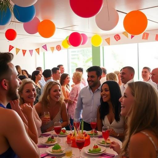 A photographer capturing guests at a birthday party in Miami