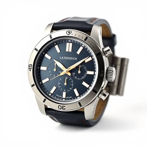 A product shot of a luxury watch on a white background