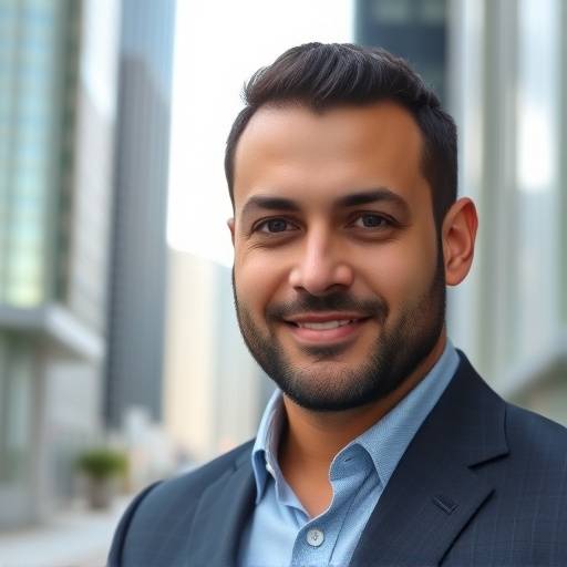 A professional headshot of a businessman in downtown Miami